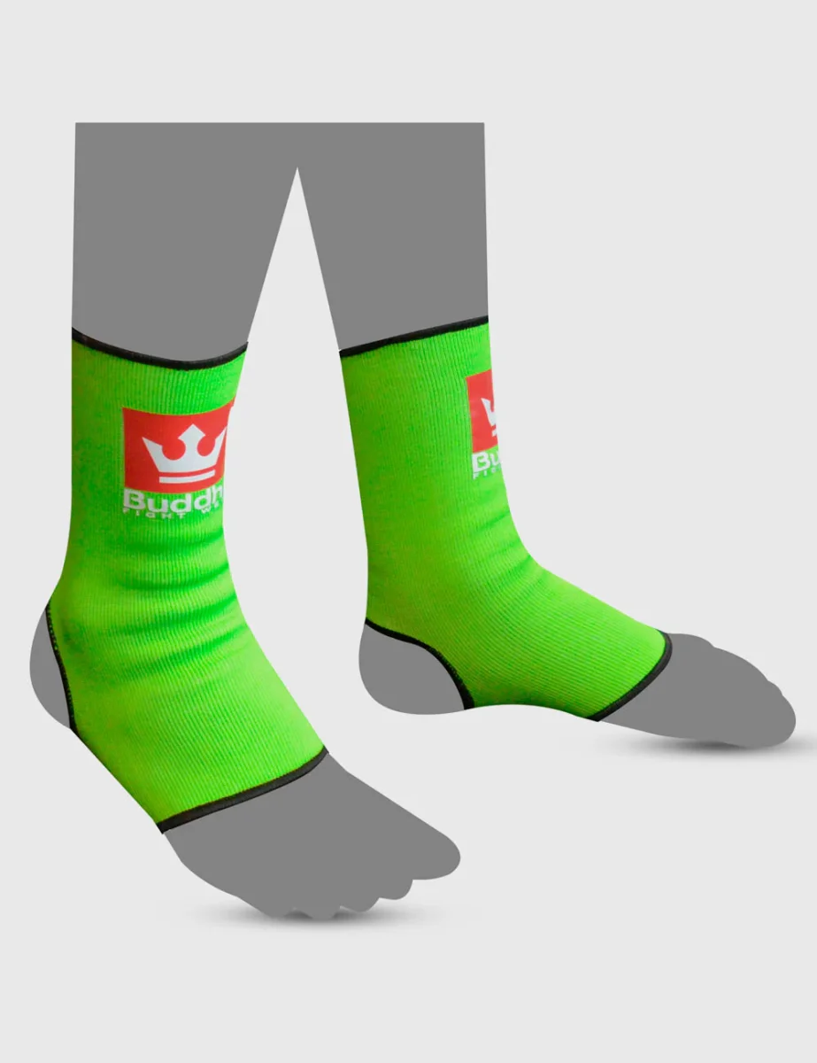 Tobilleras de Muay Thai Kick Boxing K1 MMA Verdes Fluor - Imagen 3