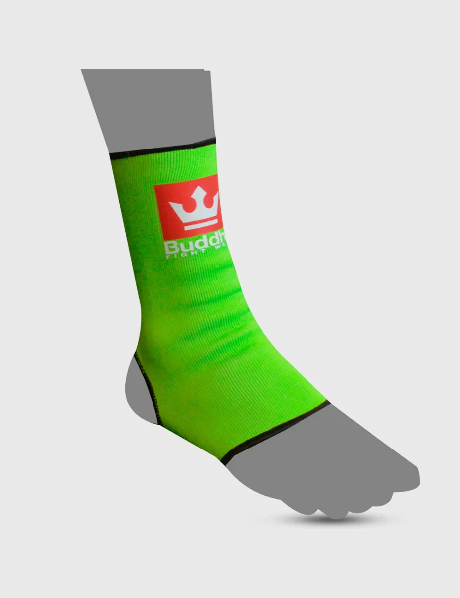 Tobilleras de Muay Thai Kick Boxing K1 MMA Verdes Fluor - Imagen 4