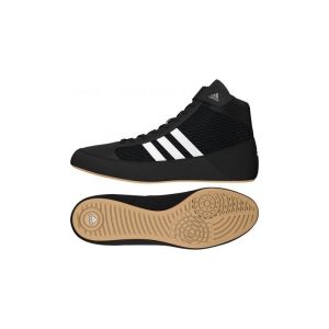 ZAPATILLA DE LUCHA «HVC 2» NEGRO/BLANCO/MARRÓN